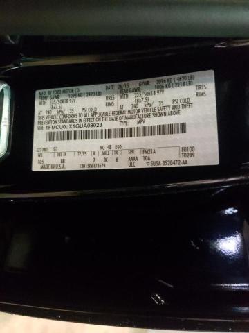 Photo 10 from auction – 2016 FORD ESCAPE TIT with VIN 1FMCU0JX1GUA08023