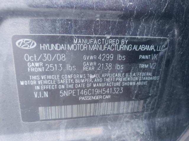 Photo 10 from auction – 2009 HYUNDAI SONATA GLS with VIN 5NPET46C19H541323