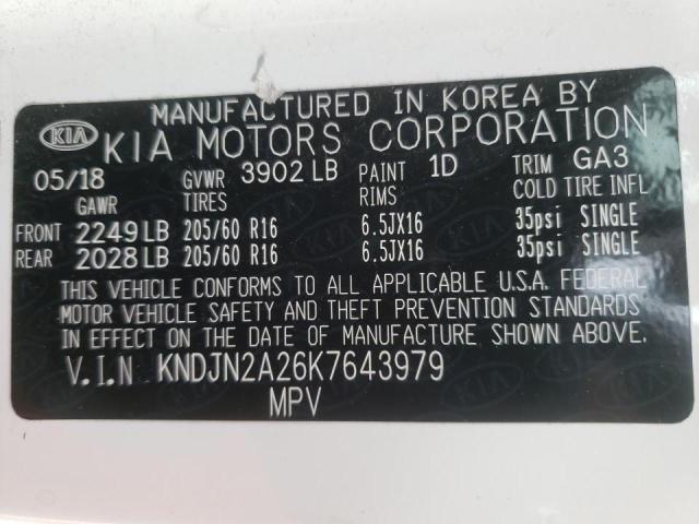 Photo 10 from auction – 2019 KIA SOUL with VIN KNDJN2A26K7643979