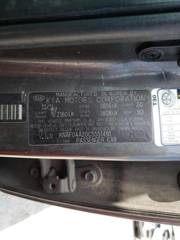 Photo 10 from auction – 2012 KIA FORTE with VIN KNAFU4A20C5551491