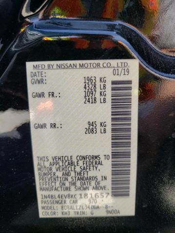 Photo 10 from auction – 2019 NISSAN ALTIMA SL with VIN 1N4BL4EV8KC181657