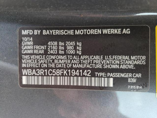 Photo 10 from auction – 2015 BMW 435 I with VIN WBA3R1C58FK194142