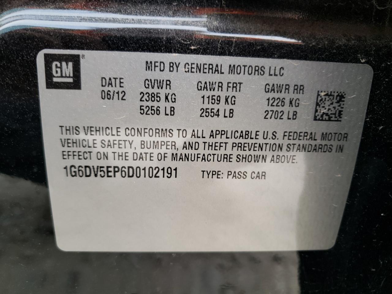 Photo 10 from auction – 2013 CADILLAC CTS-V with VIN 1G6DV5EP6D0102191
