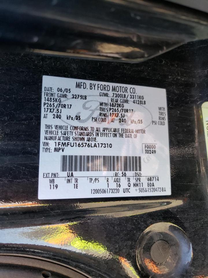 Photo 10 from auction – 2006 FORD EXPEDITION with VIN 1FMFU16576LA17310