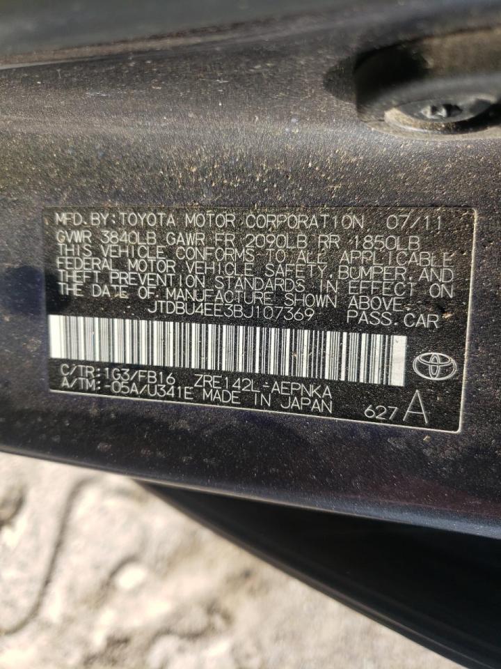 Photo 10 from auction – 2011 TOYOTA COROLLA BA with VIN JTDBU4EE3BJ107369