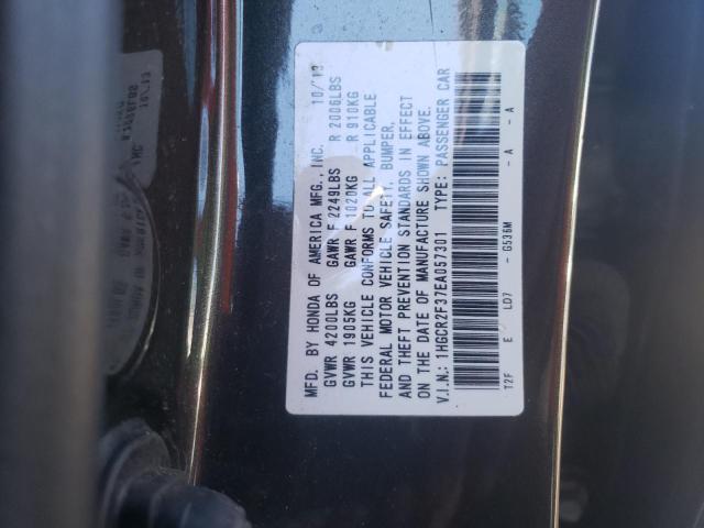 Photo 10 from auction – 2014 HONDA ACCORD LX with VIN 1HGCR2F37EA057301