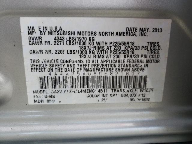 Photo 10 from auction – 2013 MITSUBISHI OUTLANDER with VIN 4A4AR5AU6DE021607