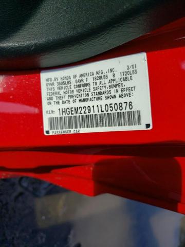 Photo 10 from auction – 2001 HONDA CIVIC EX with VIN 1HGEM22911L050876