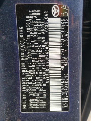 Photo 10 from auction – 2018 TOYOTA COROLLA L with VIN 5YFBURHE3JP766085
