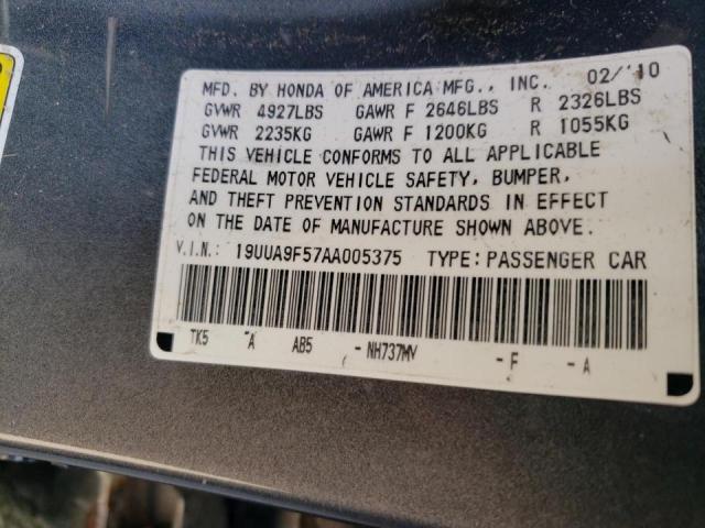 Photo 10 from auction – 2010 ACURA TL with VIN 19UUA9F57AA005375