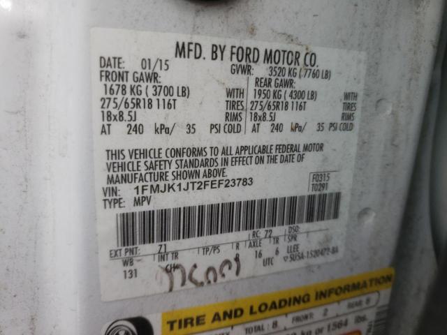 Photo 10 from auction – 2015 FORD EXPEDITION with VIN 1FMJK1JT2FEF23783