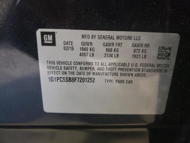 Photo 10 from auction – 2015 CHEVROLET CRUZE LT with VIN 1G1PC5SB8F7201252