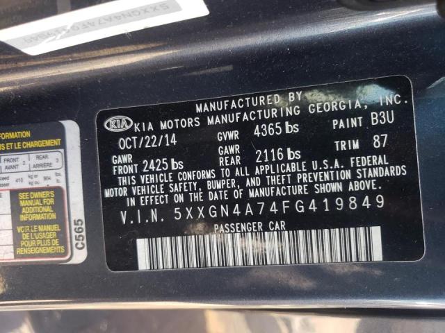 Photo 10 from auction – 2015 KIA OPTIMA EX with VIN 5XXGN4A74FG419849