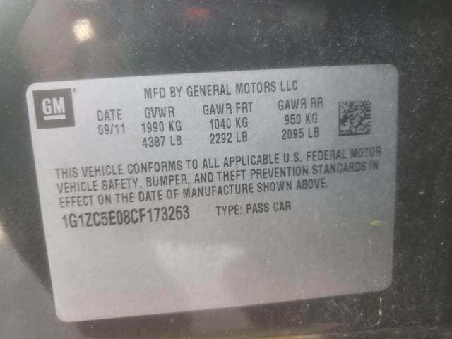 Photo 10 from auction – 2012 CHEVROLET MALIBU 1LT with VIN 1G1ZC5E08CF173263