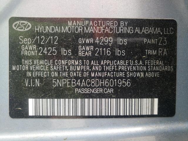 Photo 10 from auction – 2013 HYUNDAI SONATA GLS with VIN 5NPEB4AC8DH601956