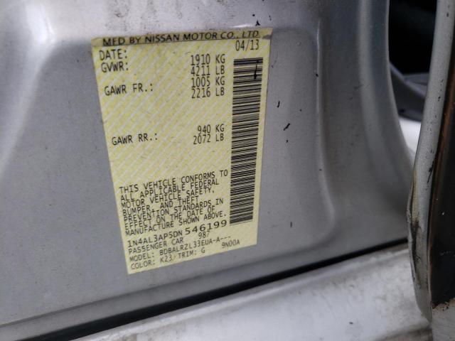 Photo 10 from auction – 2013 NISSAN ALTIMA 2.5 with VIN 1N4AL3AP5DN546199