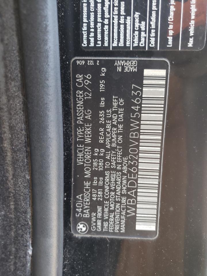 Photo 10 from auction – 1997 BMW 540 I AUTO with VIN WBADE6320VBW54637