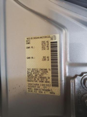 Photo 10 from auction – 2010 NISSAN ALTIMA BAS with VIN 1N4AL2AP8AC190302