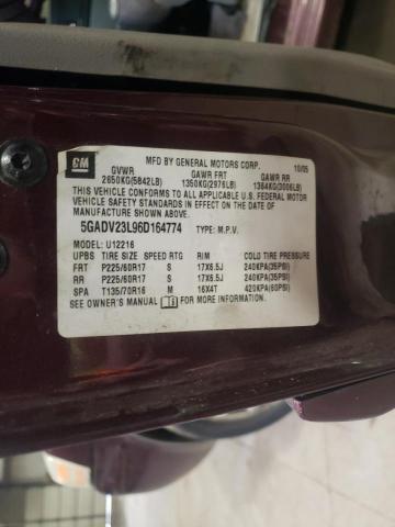 Photo 10 from auction – 2006 BUICK TERRAZA CX with VIN 5GADV23L96D164774