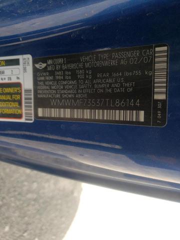 Photo 10 from auction – 2007 MINI COOPER S with VIN WMWMF73537TL86144