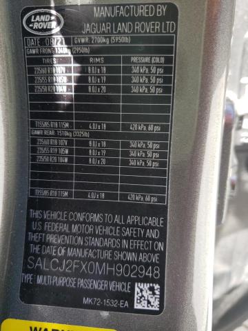 Photo 10 from auction – 2021 LAND ROVER DISCOVERY with VIN SALCJ2FX0MH902948