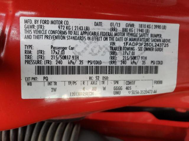 Photo 10 from auction – 2013 FORD FOCUS SE with VIN 1FADP3F25DL243725