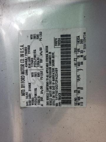 FORD RANGER 2002 con VIN 1FTYR10D72PA22489 - Foto de la subasta
