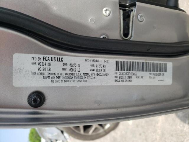 Photo 10 from auction – 2015 CHRYSLER 300 S with VIN 2C3CCABG3FH894122