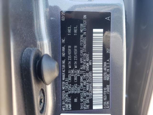 Photo 10 from auction – 2020 TOYOTA HIGHLANDER with VIN 5TDCZRAHXLS505895
