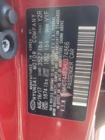 Photo 10 from auction – 2017 HYUNDAI ACCENT SE with VIN KMHCT4AE3HU374866