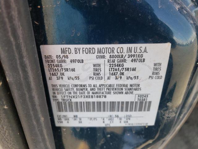 Photo 10 from auction – 1999 FORD F250 SUPER with VIN 1FTNX21F3XEB18878