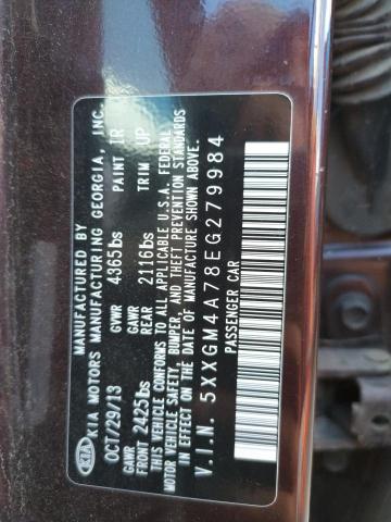 Photo 10 from auction – 2014 KIA OPTIMA LX with VIN 5XXGM4A78EG279984