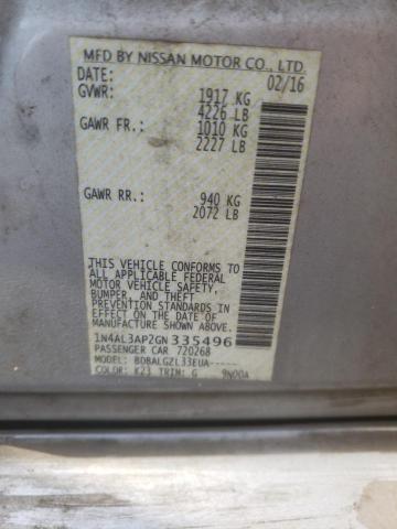 Photo 10 from auction – 2016 NISSAN ALTIMA 2.5 with VIN 1N4AL3AP2GN335496