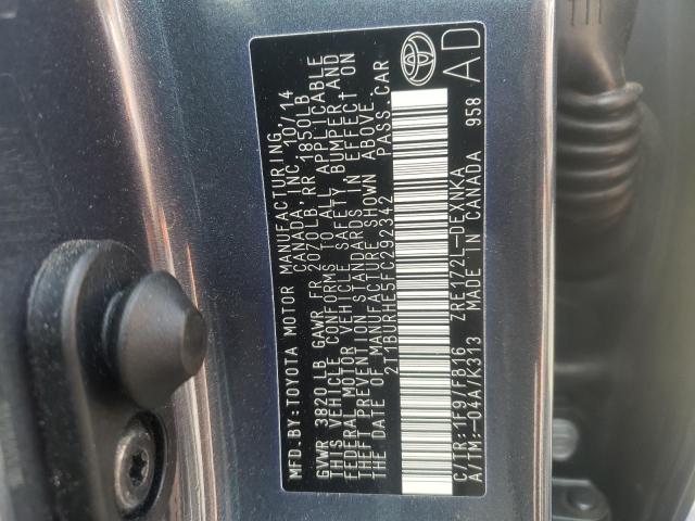 Photo 10 from auction – 2015 TOYOTA COROLLA L with VIN 2T1BURHE5FC292342