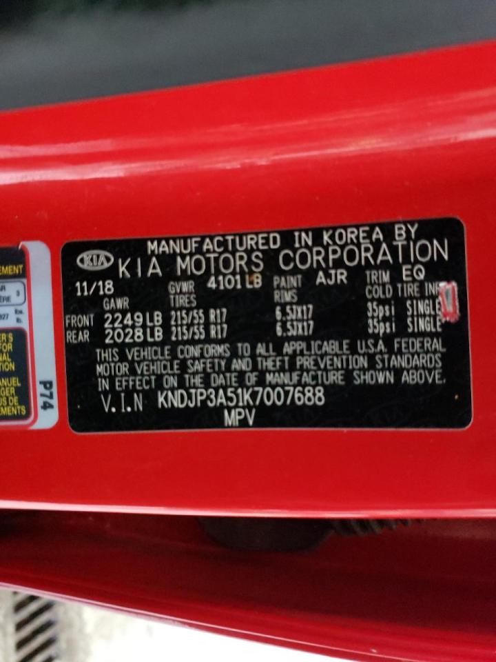 Photo 10 from auction – 2019 KIA SOUL + with VIN KNDJP3A51K7007688