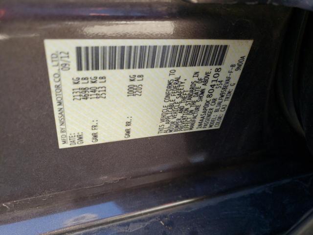 Photo 10 from auction – 2013 NISSAN MAXIMA S with VIN 1N4AA5AP0DC804108