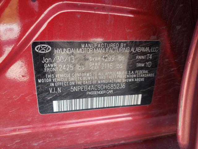 Photo 10 from auction – 2013 HYUNDAI SONATA GLS with VIN 5NPEB4AC9DH685236