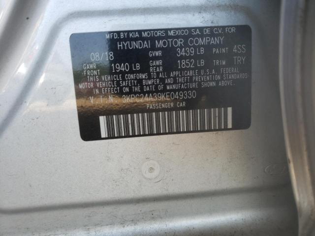 Photo 10 from auction – 2019 HYUNDAI ACCENT SE with VIN 3KPC24A39KE049330