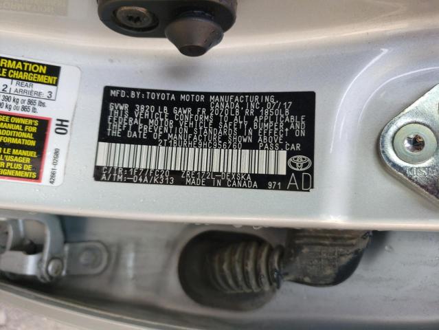 Photo 10 from auction – 2017 TOYOTA COROLLA L with VIN 2T1BURHE9HC956760