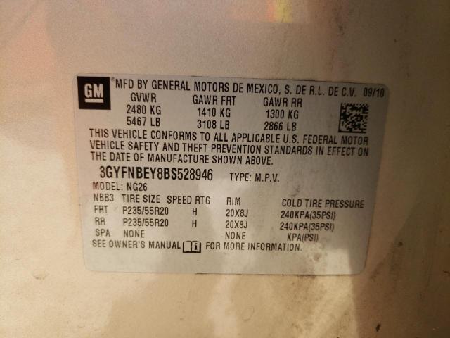 Photo 10 from auction – 2011 CADILLAC SRX PERFOR with VIN 3GYFNBEY8BS528946