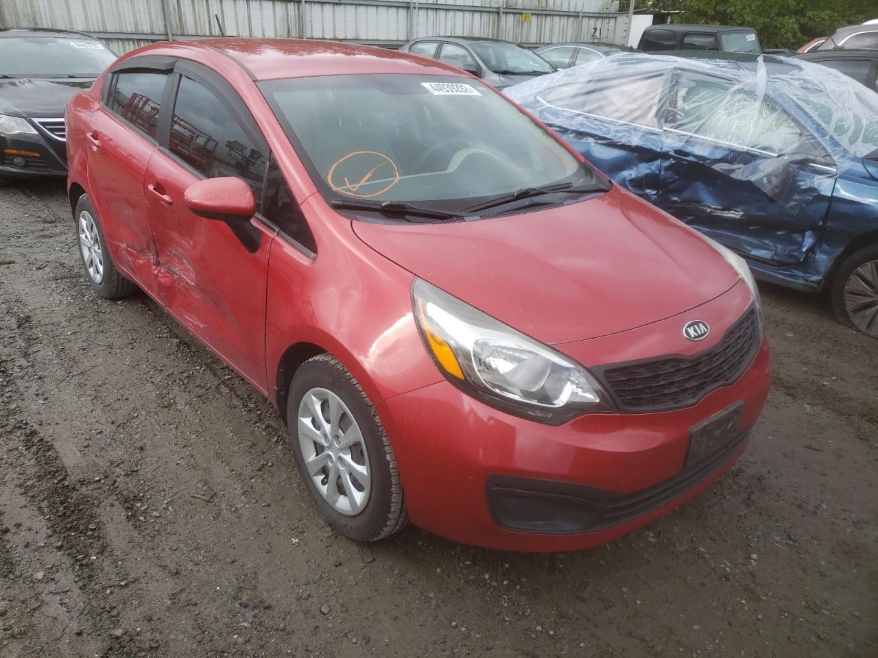KIA RIO LX 2012 with VIN KNADM4A31C6071891 - Photo from auction