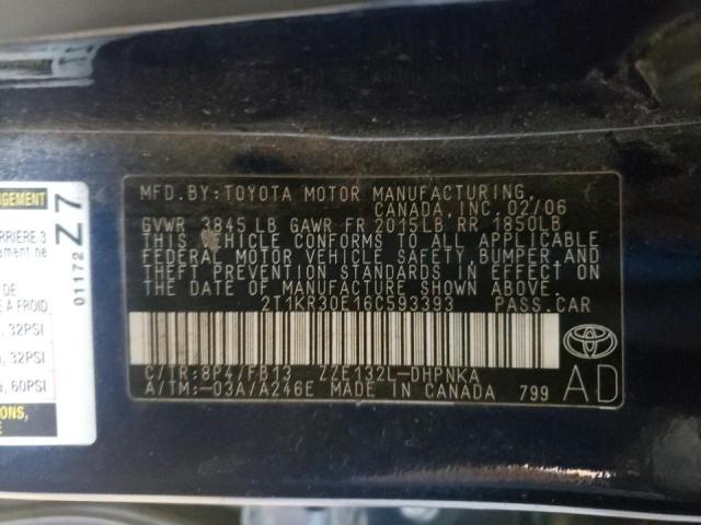 Photo 10 from auction – 2006 TOYOTA COROLLA MA with VIN 2T1KR30E16C593393