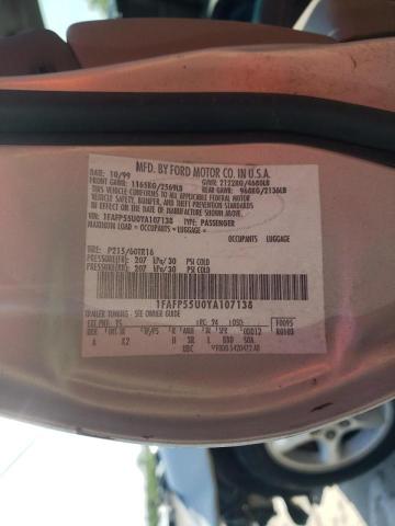 Photo 10 from auction – 2000 FORD TAURUS SES with VIN 1FAFP55U0YA107138