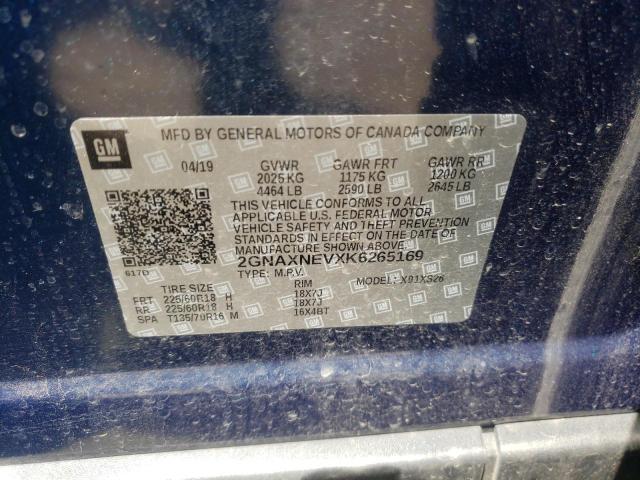 Photo 10 from auction – 2019 CHEVROLET EQUINOX PR with VIN 2GNAXNEVXK6265169