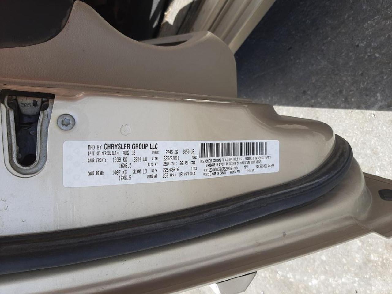 Photo 20 from auction – 2013 DODGE GRAND CARA with VIN 2C4RDGCG8DR520956