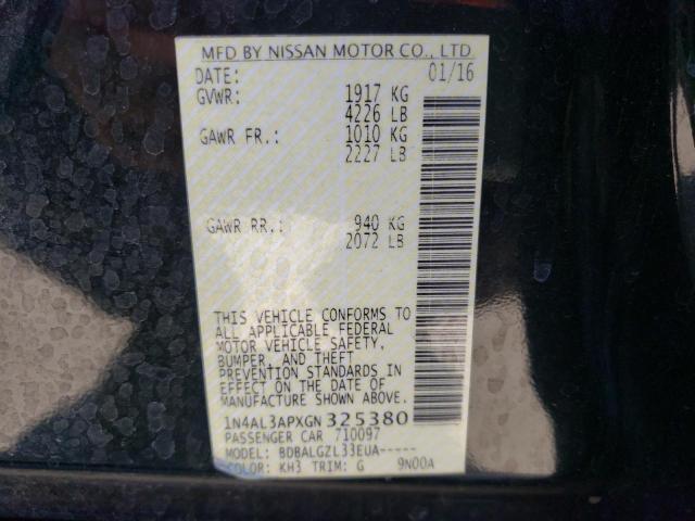Photo 10 from auction – 2016 NISSAN ALTIMA 2.5 with VIN 1N4AL3APXGN325380