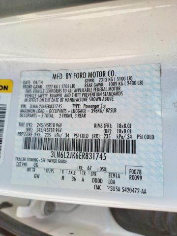 Photo 10 from auction – 2014 LINCOLN MKZ with VIN 3LN6L2JK6ER831745