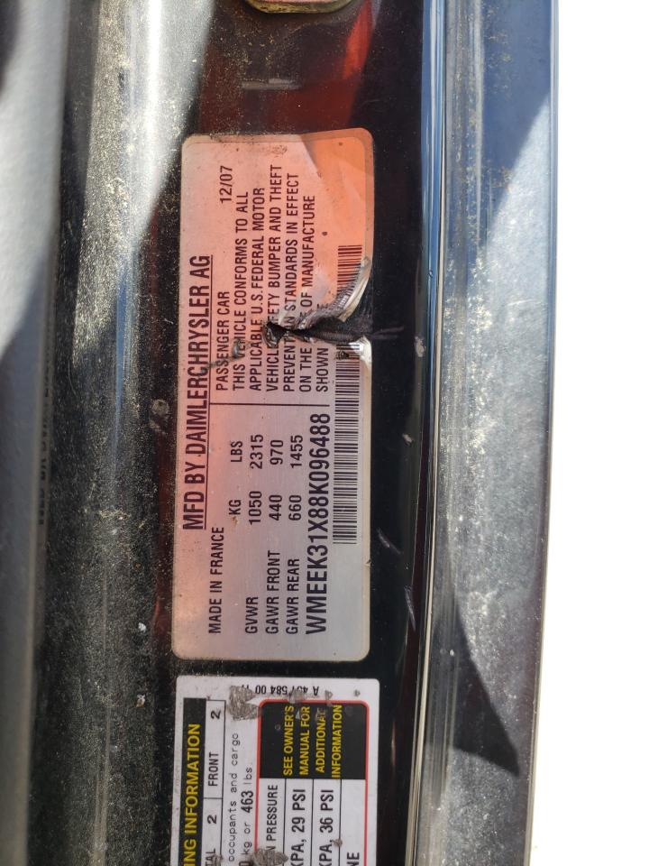 Photo 10 from auction – 2008 SMART FORTWO PAS with VIN WMEEK31X88K096488