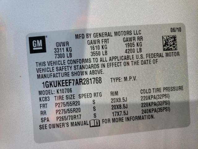 Foto 10 de la subasta – 2010 GMC YUKON DENA con VIN 1GKUKEEF7AR281768
