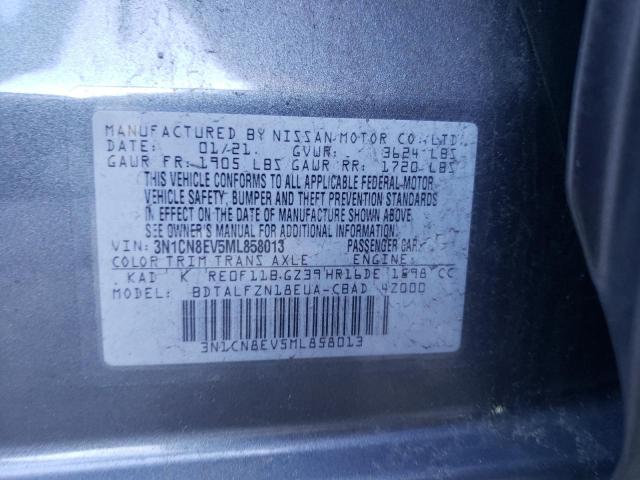 Photo 10 from auction – 2021 NISSAN VERSA SV with VIN 3N1CN8EV5ML858013